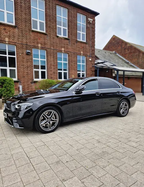 premium mercedes benz parked